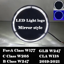 Led Light Emblem Badge Insignia For A C B W205 C205 W177 W247 GLB CLA W118 CLS C257 Class 2019 2021 Front Grille Logo Spare part