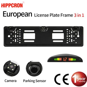 Image 1 - SINOVCLE Car Rear View Camera European License Car Parking Sensor Plate Frame Waterproof Night Vision Reverse Backup Camera