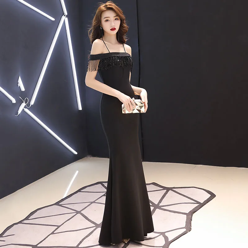 Женское вечернее платье Cheongsam с открытыми плечами на бретельках, китайское платье, Элегантное летнее сексуальное платье, Qipao Beads Vestidos