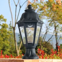New Italian Design Hexagonal Column Landscape Lamp Outdoor Courtyard Fence Wall Light Villa Corridor Walkway Chapiter Lamp 1