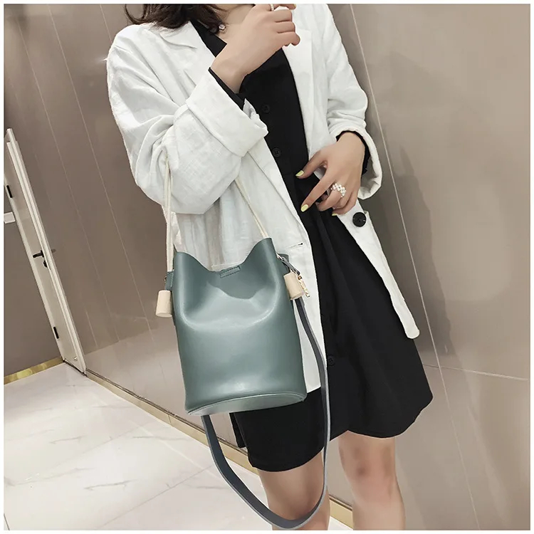Summer Bucket Bag Two-piece Mother Bag Handbag Fashion Single Shoulder Oblique Satchel Bag