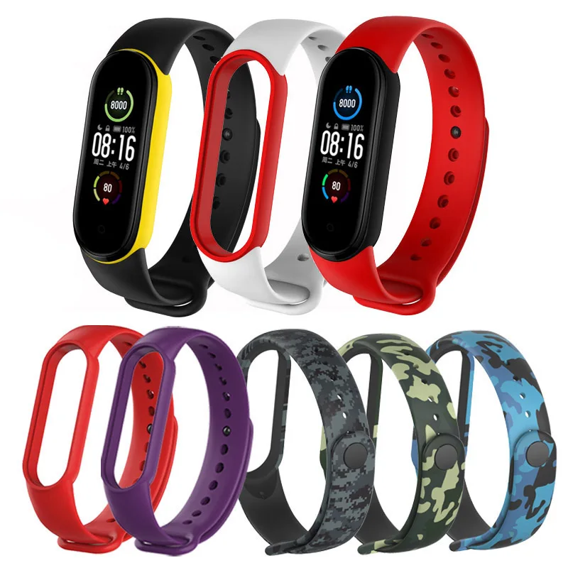 Силиконовый браслет для Xiaomi Mi Band 7/5/6/4/3 Miband умный Браслет Miband6 Miband5 Miband4 Miband7