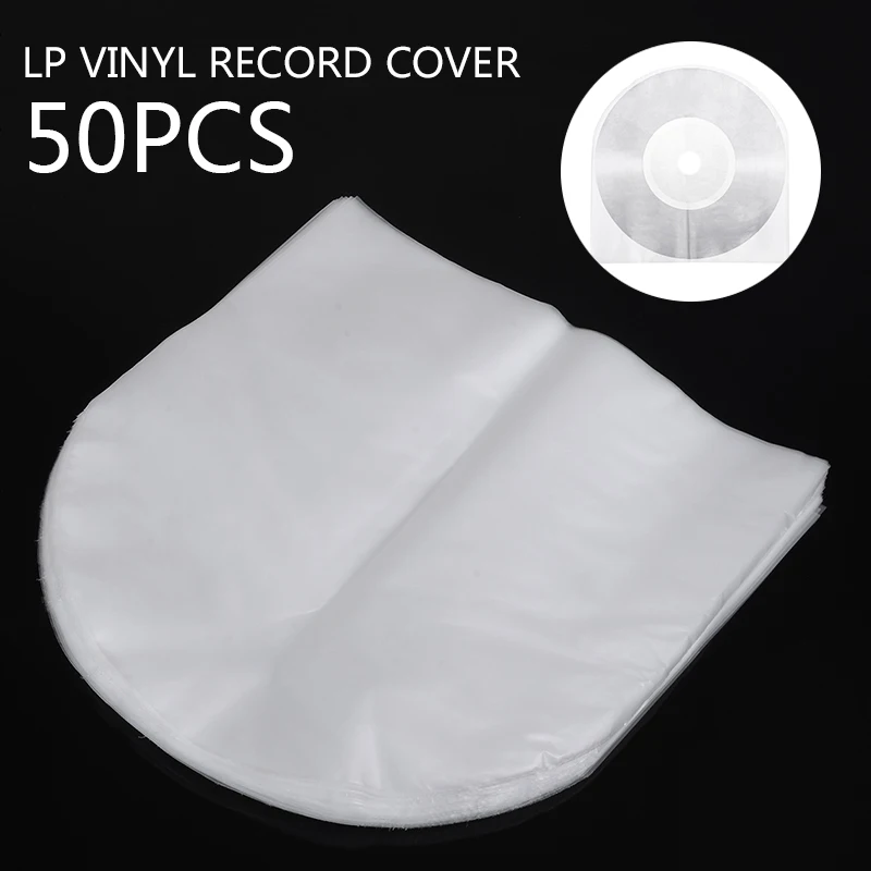 

50pcs/roll 12 inch LP LD Vinyl Record Plastic Bags Antistatic Record Sleeves Inner Plastic Clear Cover Container 30.8x30.8cm