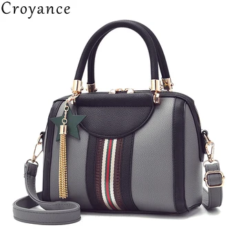 

Croyance Simple Style Women Handbags PU Leather Shoulder Bags Tassel Messenger Bag Crossbody Fashion