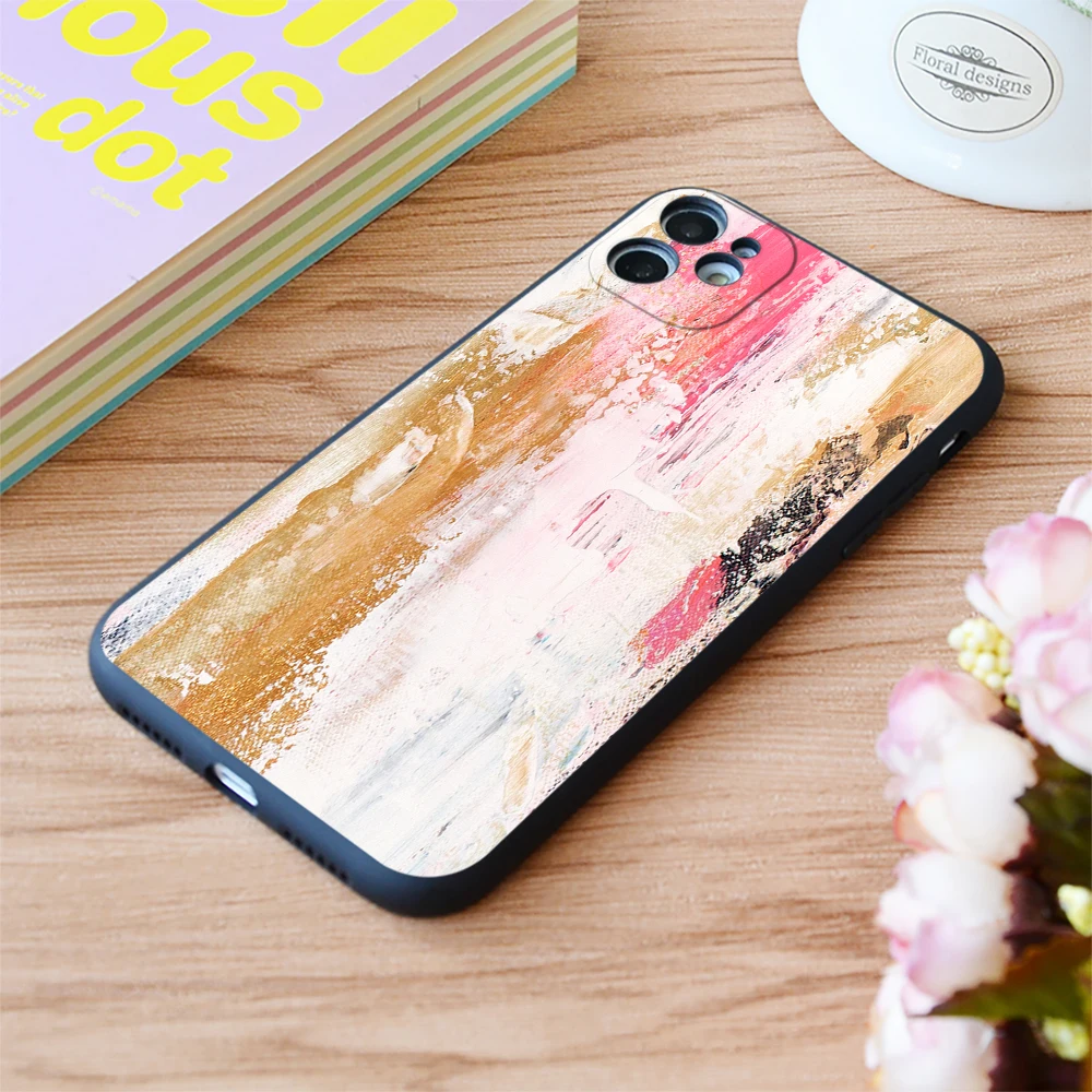 

For iPhone Freebie Painting Print Soft Matt Apple iPhone Case For 6 7 8 11 12 Plus Pro X XR XS MAX SE