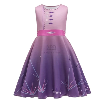 

2020 Anna Elsa Frozen 2 Dress Girls Princess Set Christmas Cosplay Elza Birthday Party Sky Blue Princess Dress For Kids Vestidos