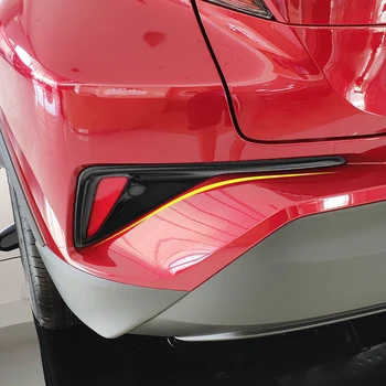 

Daefar 2Pcs Car Chrome Rear Fog Light Lamp Covers Trim Bezel Stickers for Toyota C-HR CHR 2016 2017 2018 Auto Accessories