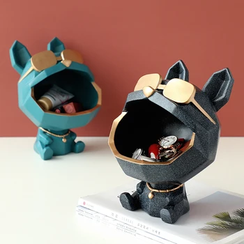 

Dog Big Mouth Storage Box Home Decor Ornamental Resin Art Sculptures Figurines Home Decor Decorative Gift Hogard