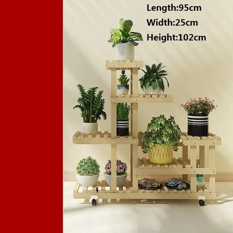 Escalera Decorativa Madera Saksi Standi Balkon садовые полки для балкона Stojak Na Kwiaty Dekoration Цветочная Полка Подставка для растений - Цвет: MODEL J