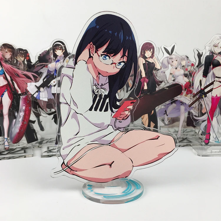 Stand Figure Japanese Anime SSSS.GRIDMAN Shinjo Akane Takarada Rikka Cosplay Acrylic Desktop Model Display Charm Decor Toy Gifts elvira costume Cosplay Costumes