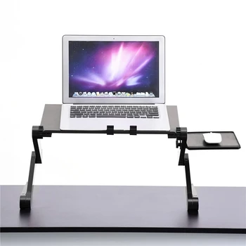 

Aluminum alloy 360° Adjustable Foldable Laptop Desk Table Stand Holder w/ Cooling Dual Fan Mouse Boad