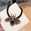 Retro Bee Gem Pearl Metal Hair Ties Elastic Hair Bands for Women Flower Colorful Crystal Hair Accessories Ponytail Rope Headwear ► Photo 2/6