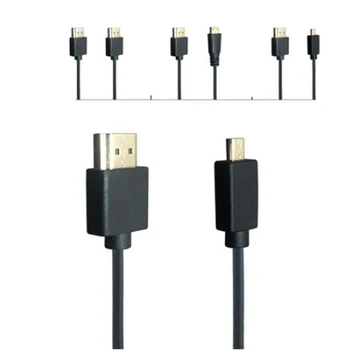 

30cm 60cm 1m OD 3.0 Ultra Slim HDMI Male to HDMI & Mini HDMI & Micro HDMI male Super Soft Thin Cable 2k*4k hd @60hz