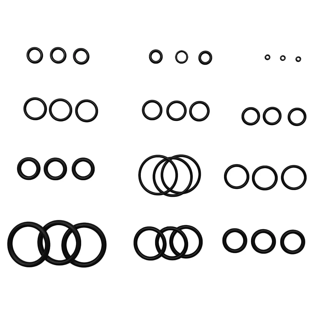 36x Rubber O-Ring Kit Scuba Diving Gasket Repair Spare Replacement