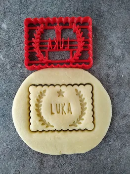 

Star and laurel cookie-taker - Small butter - Customizable with first name