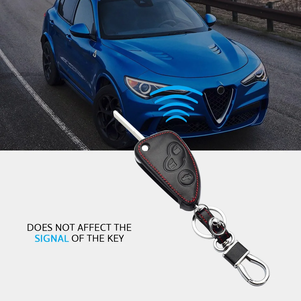 Кожаный чехол для автомобильных ключей Alfa Romeo 147 156 166 GT JTD TS 3 кнопки складной