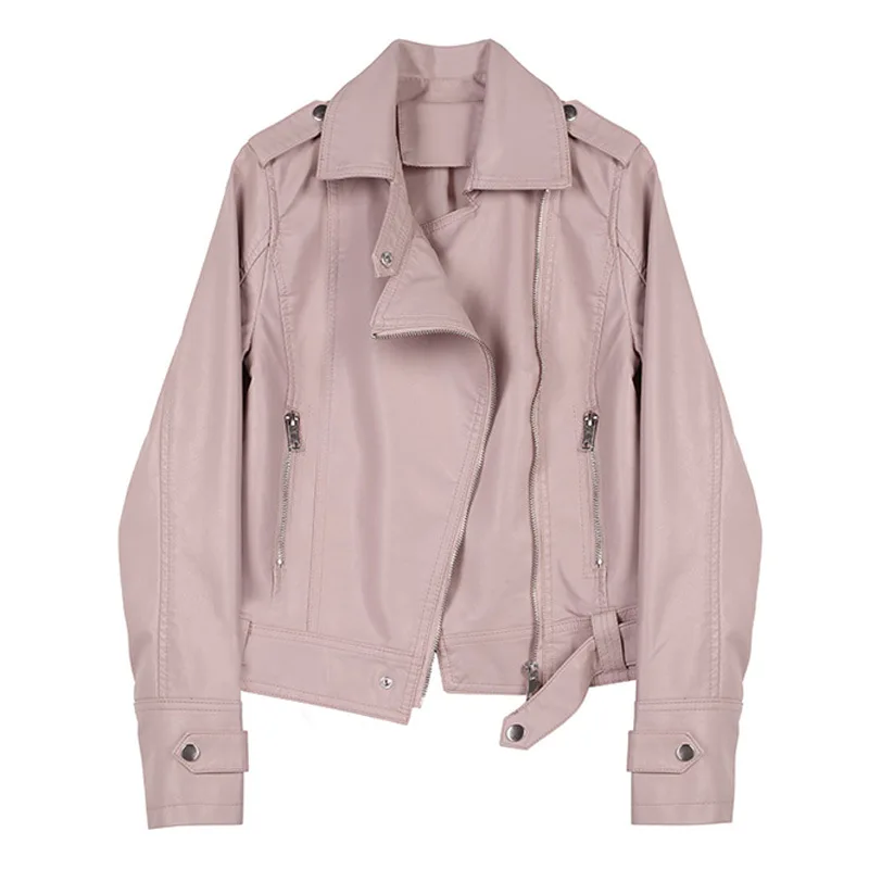 

2019 Spring Clothing New Style Korean-style CHIC Short Jackets PU Leather Slim Fit Spring And Autumn Short Jacket Women's Fashio