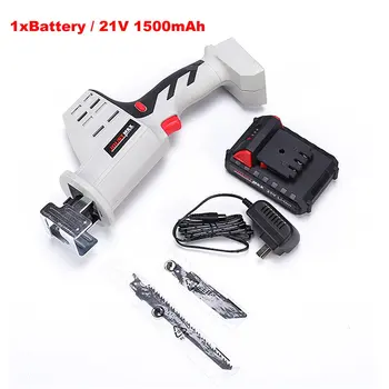 

21V Lithium Reciprocating Saw Household Rechargeable Electric Knife Saw Multi-function Cutting Logging Chainsaw+Li-Ion Battery