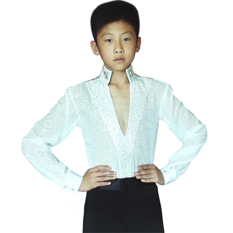 Latin Dance Competition Costumes Kids Boys Latin Ballroom dance dress Performance Clothing
