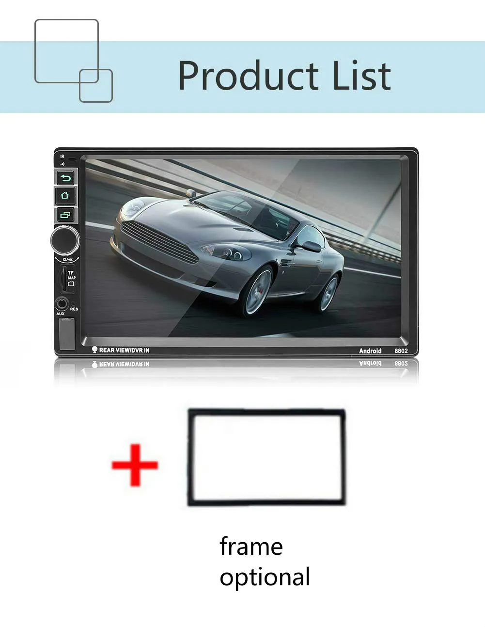 SWM 8802GPS радио автомобиля Android аудио плеер Зеркало Ссылка/Wifi 3g/USB/обратное изображение/рулевое колесо управление Handsfree Авторадио - Цвет: with frame