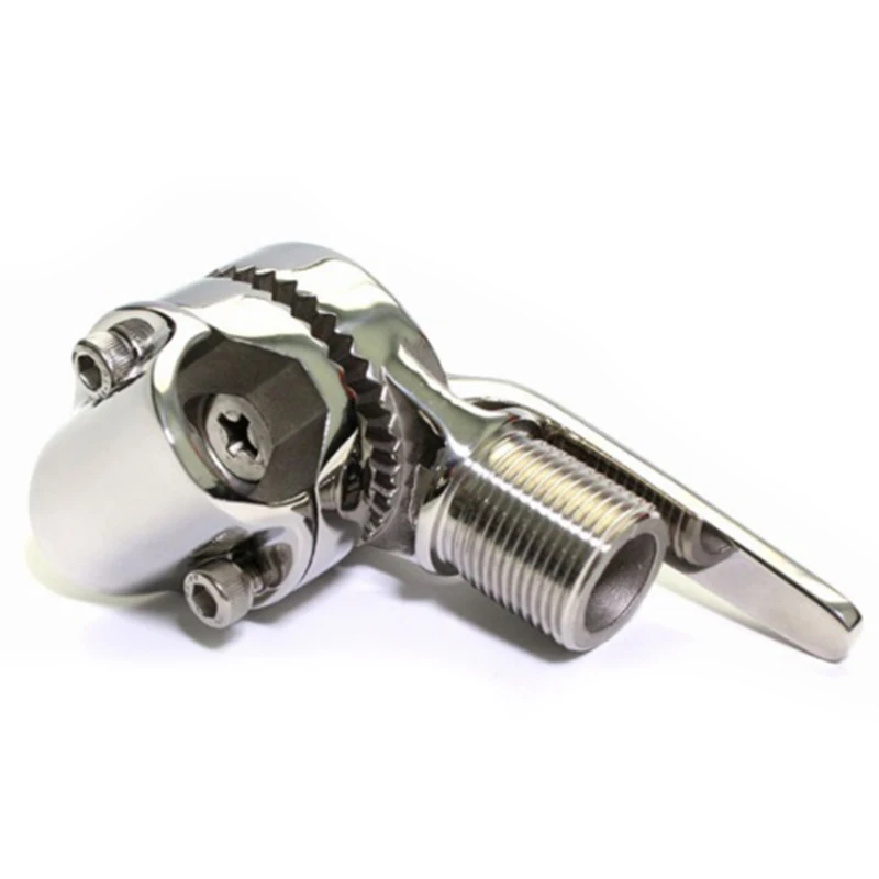 ELEG-Marine Boat Vhf Antenna Ratchet Base Clamp On / Rail Mount 316 Stainless Steel