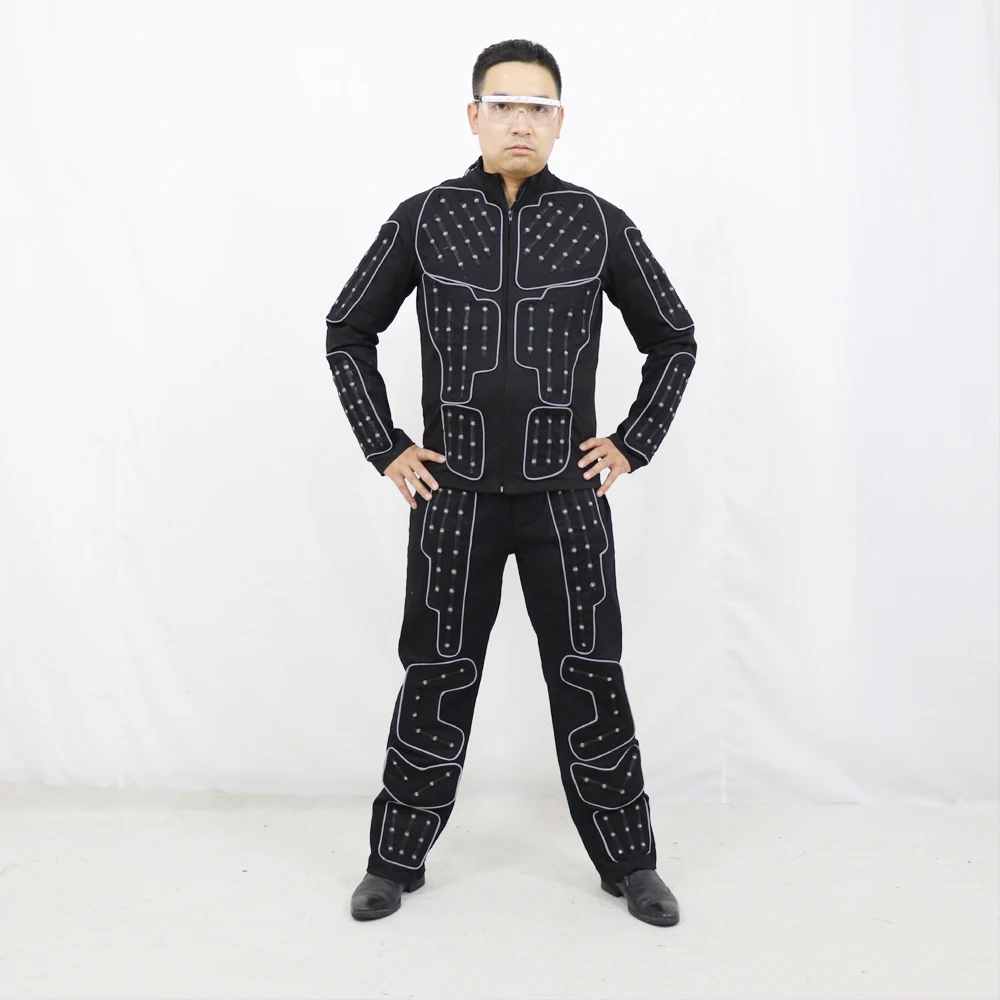 풀 컬러 LED 로봇 슈트, 무대 댄스 의상, 트론 RGB 라이트 업 무대 슈트 복장, 재킷 코트 - AliExpress