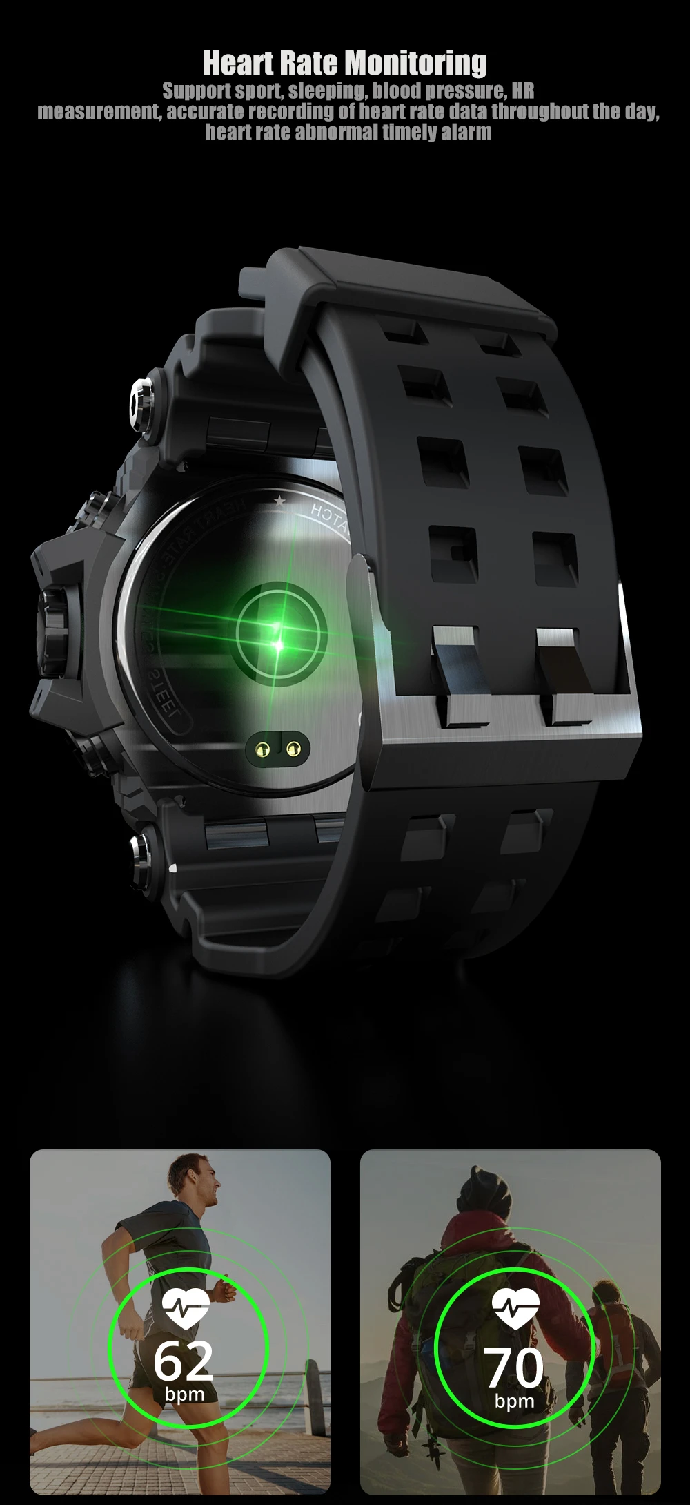 LOKMAT Fitness Tracker 1.28“ Full Touch Screen Smart Watch Men
