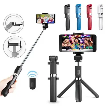 

L01 tripod selfie stick mobile phone universal live triangle bracket one Bluetooth self-timer Integrated Wireless artifact