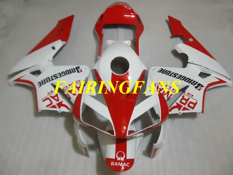 Инжекторный комплект для HONDA CBR600RR F5 03 04 CBR 600 RR CBR 600 RR CBR 600 2003 2004 красные, белые Обтекатели Кузов+ подарки HC56