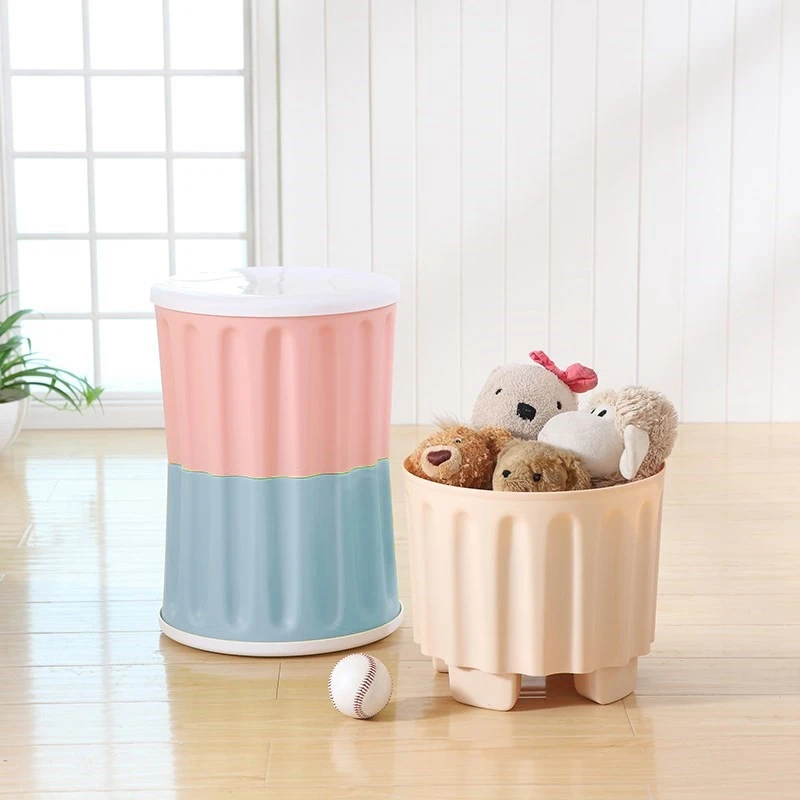 

2019 Hot Storage Box Home Storage Organizer Durable Storage Case Large Capacity Bin for Sundries Multifunction Trash Can