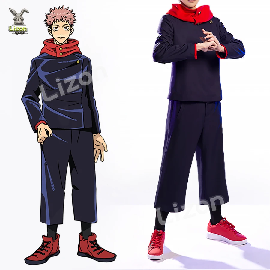 

Jujutsu Kaisen Sukuna Yuji Itadori Cosplay Costumes Top Pants Unisex Halloween Party Anime Uniform Set