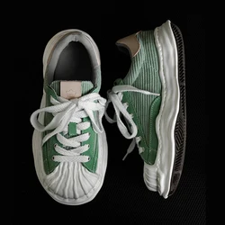 Men's Sneakers Mihara Kangyu shell-toe dissolving shoes retro thick-soled wild couple Canvas shoes Japan sports shoes men