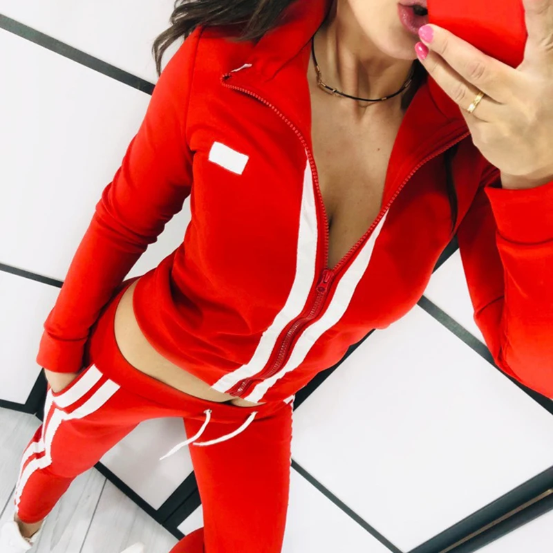 Style-2-Red Бархатный набор для бега, женский зимний спортивный костюм, толстовки, спортивный костюм, спортивные штаны, костюмы для бега, 2 шт., спортивная одежда, женский спортивный костюм s - Цвет: Style-2-Red