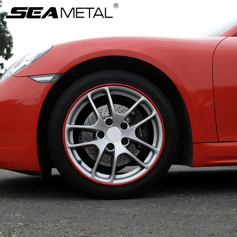 

Car Wheel Stickers Auto Tyre Decoration Chrome Strip Sticker And Decals Automobiles Tire Rim Protector Tires Rings Accessories