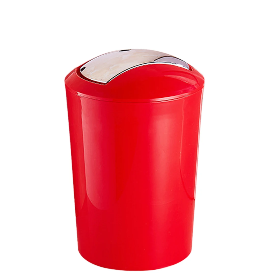

10L European Style Trash Bin Waste Container Garbage Can with Lid - Red L