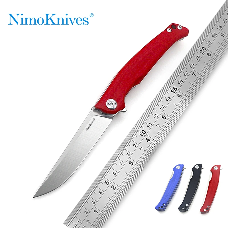 

Nimoknives & Fat dragon original design Rune titanium alloy folding knife 9cr18mov edge outdoor multi-purpose camping knife DEC