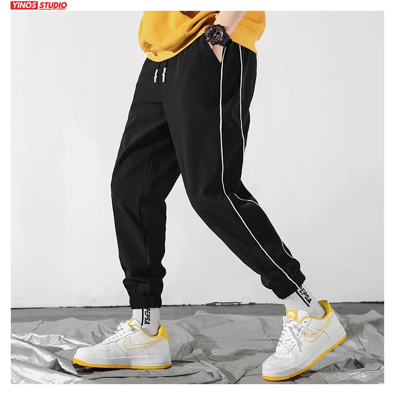 Дропшиппинг 2020 мужские японские шаровары джоггеры брюки уличные однотонные