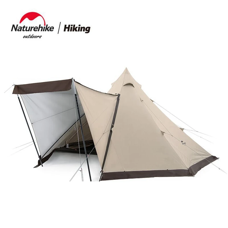

Naturehike наружная большая палатка Пирамида палатка со снежной юбкой 150D Расширенный лобби Семейные палатки для 5-8 человек Кемпинг Туризм Пикник