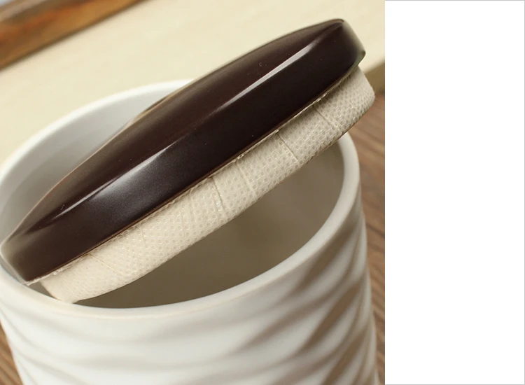 Celadon матовое чайное уплотнение керамическая баночка с крышкой кофейные бобы конфеты печенье коллекция резервуар для хранения кухонное украшение для хранения