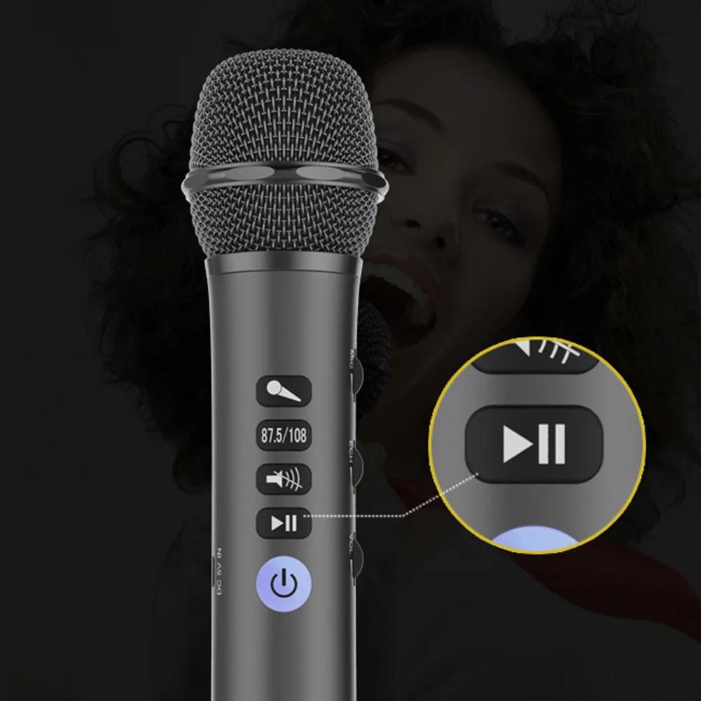 Профессиональный Bluetooth беспроводной микрофон караоке динамик KTV музыкальный плеер для вокала, с рекордером ручной микрофон Микрофон KTV