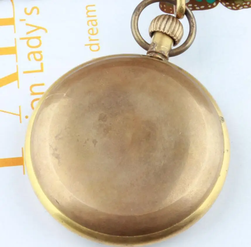 20pcs/lot Copper Case No Cover Mechanical Pocket Watch Fulll Back Roman Dial Men's Watches Christmas Gift Watch