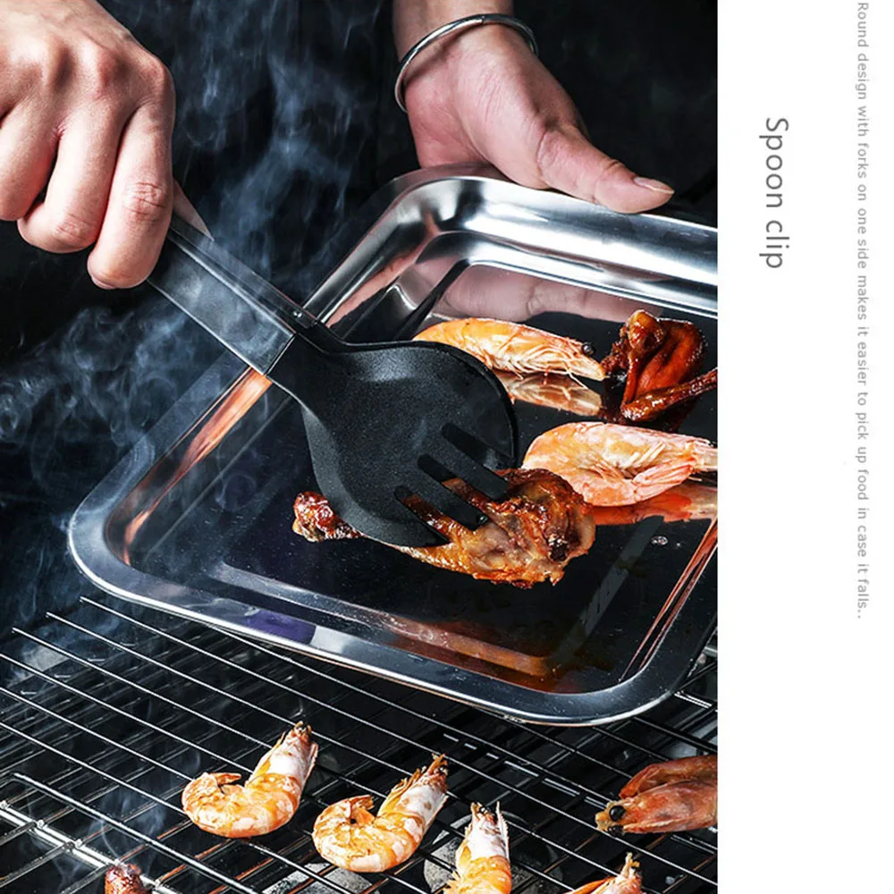 Tongs Heat Resistant Barbecue Clip Cooking Clamp Spatula Lo Mein Noodles Clip Bread Bakery Salad Folder Bbq Spatula Sets