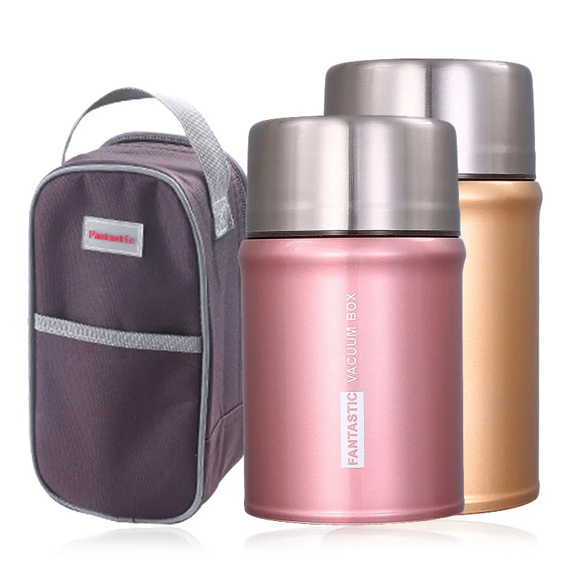 

1000ml Double Vacuum Insulation Vacuum Flasks Stainless Steel Thermal Insulated Food Flask Soup Thermos Lunch Box With Spoon