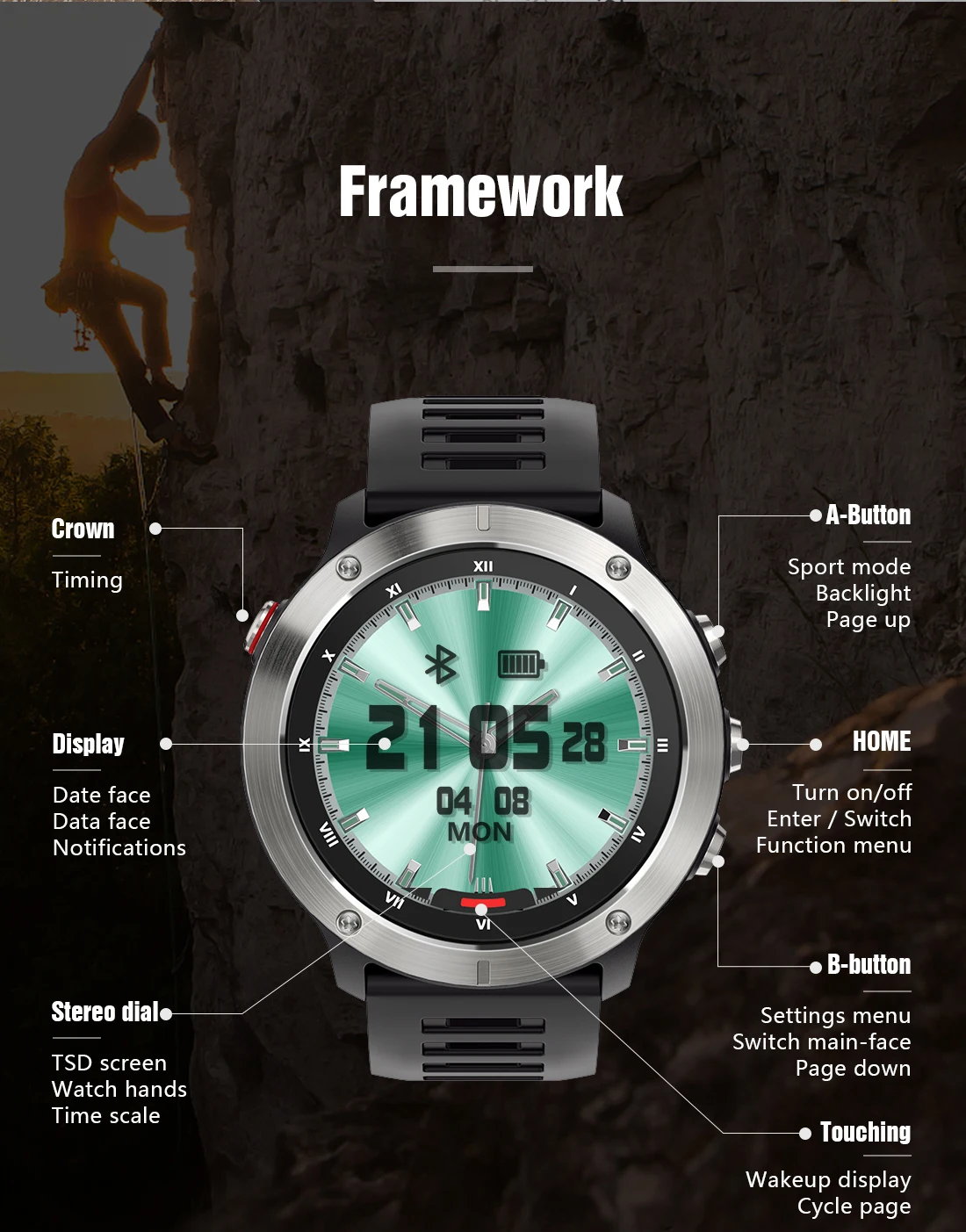 Dual Time Hybrid Smart Watch Men 2022 Digital Screen Remind Call Herat Rate Tracker Stainless Steel Fitness Smartwatch