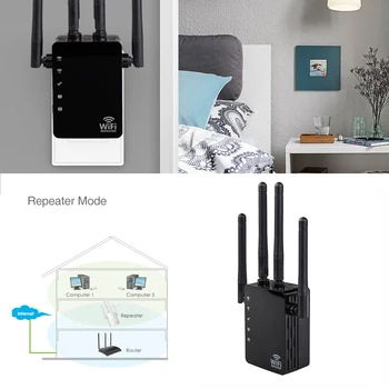 

New Wireless Wifi Repeater/Router 1200mbps 2.4G 5G Dual Band Wifi Signal Amplifier Signal Booster Network Range Extender RJ45