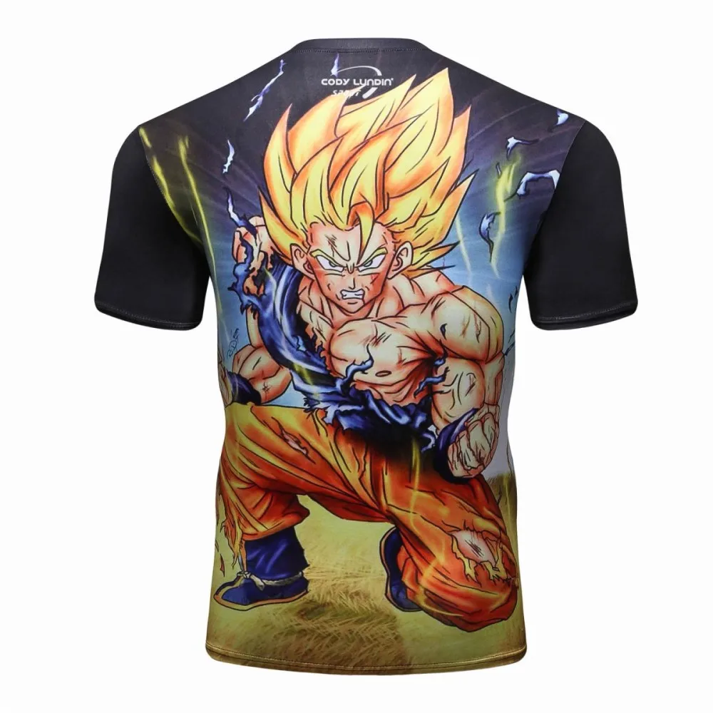 JMDT1228 Мужская Супер Saiyan combats Dragon ball Son Gokū Vegeta с принтом из мультфильма компрессионная Спортивная Фитнес эластичная футболка быстросохнущая - Цвет: JMDT1228