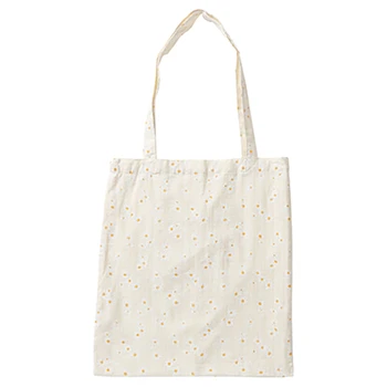 

Canvas Shoulder Bag Small Daisy Floral Handbag Casual Shoulder Bag Shopping Bag