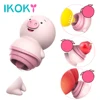 IKOKY Cute Pig Tongue Licking Vibrator Female Masturbator 6 Modes Nipple Massager Clitoris Stimulator Sex Toys for Woman 1