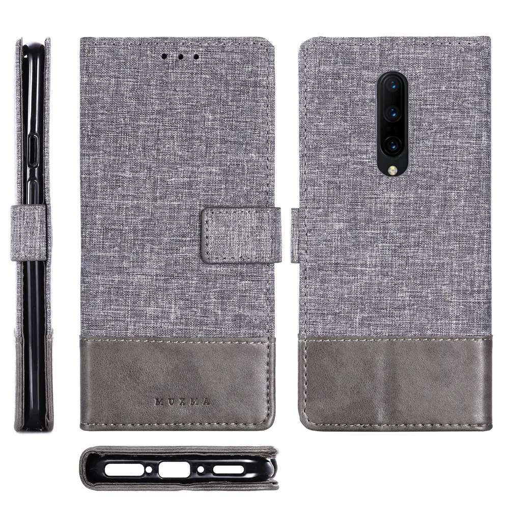 Чехол-Кошелек для Oneplus 7 Pro Oneplus 6T 6 Чехол из ткани PU кожаный чехол-подставка кармашки для карт откидная крышка для Oneplus 5T 5 3t 3 Чехол