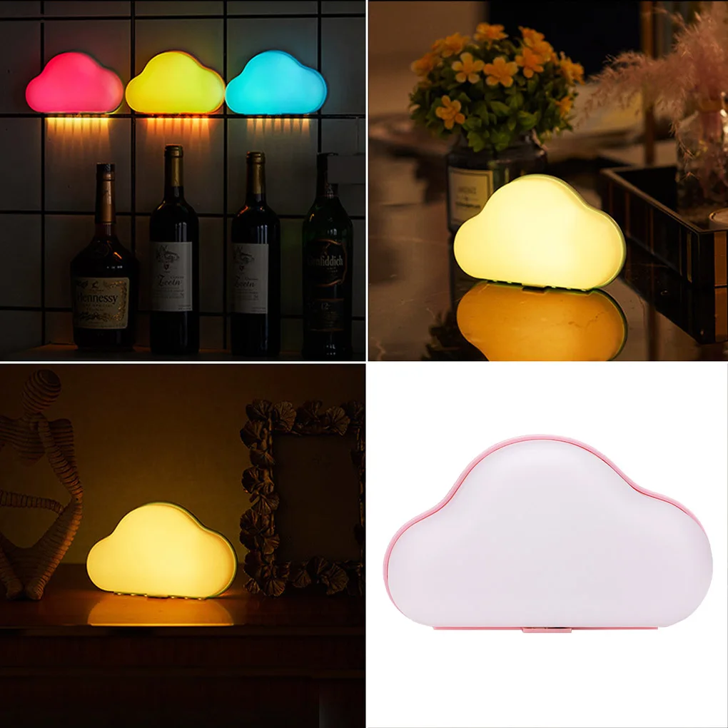 

LED Cloud Shaped Night Light Colorful Night Lamp Corridor Garage Emergency Lamp Wall Decoration illumination Night Light